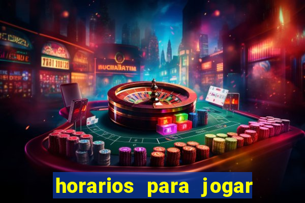 horarios para jogar fortune tiger