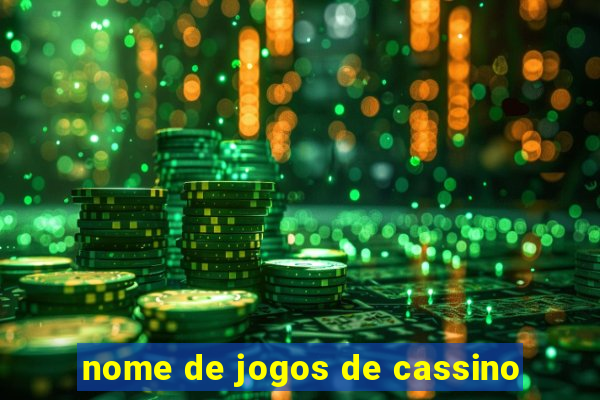 nome de jogos de cassino