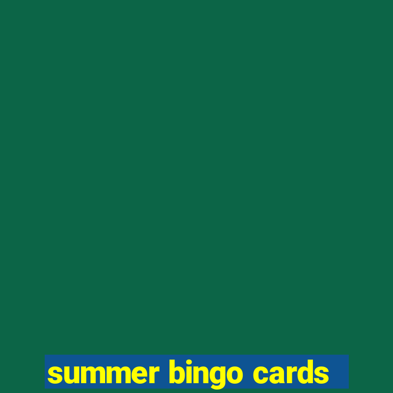 summer bingo cards