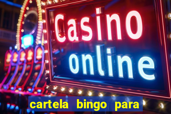 cartela bingo para cha de cozinha imprimir gratis