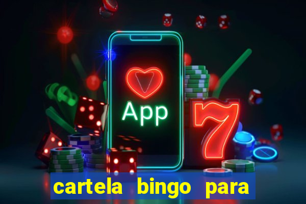 cartela bingo para cha de cozinha imprimir gratis