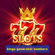 bingo generator numbers