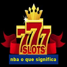 nba o que significa