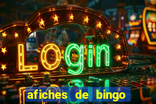 afiches de bingo para editar