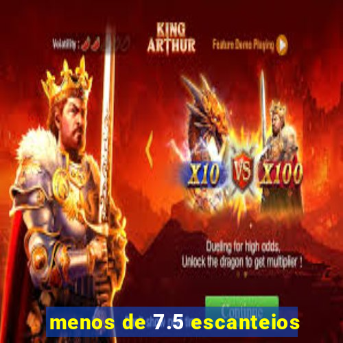 menos de 7.5 escanteios