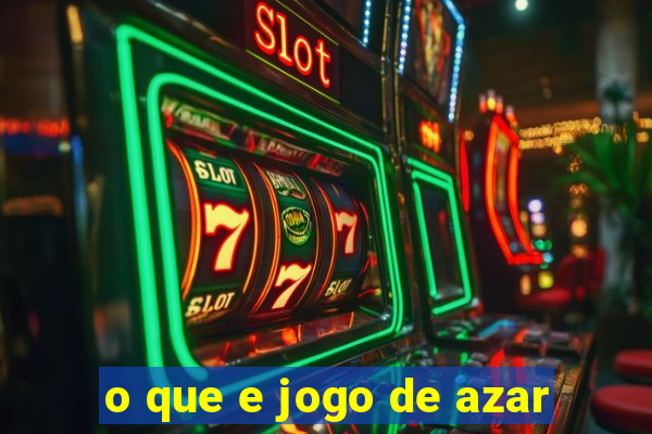 o que e jogo de azar