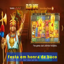 festa em honra de baco