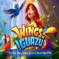 ficha de jogo para minigolfe