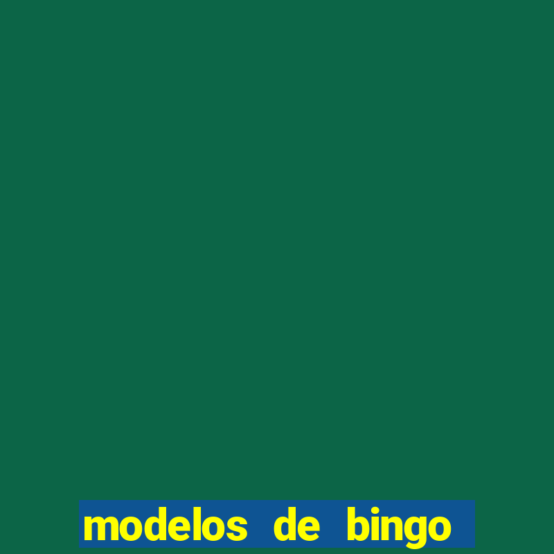 modelos de bingo para imprimir