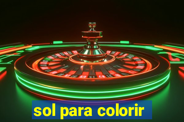 sol para colorir