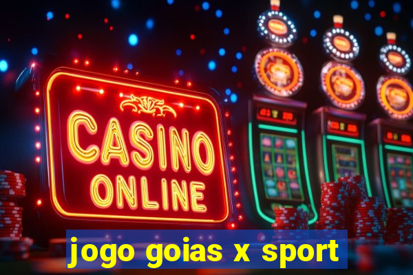 jogo goias x sport