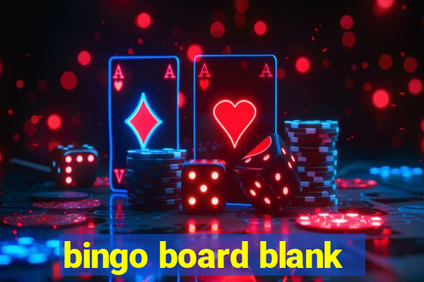 bingo board blank