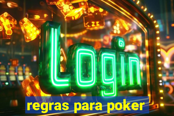 regras para poker