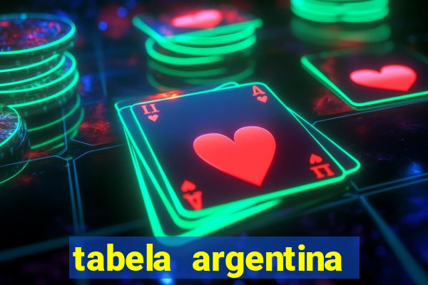 tabela argentina torneo betano