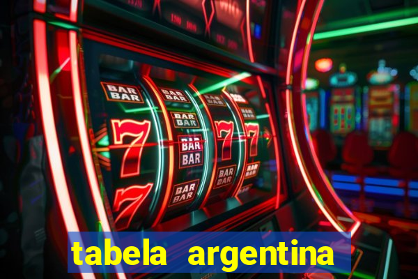 tabela argentina torneo betano