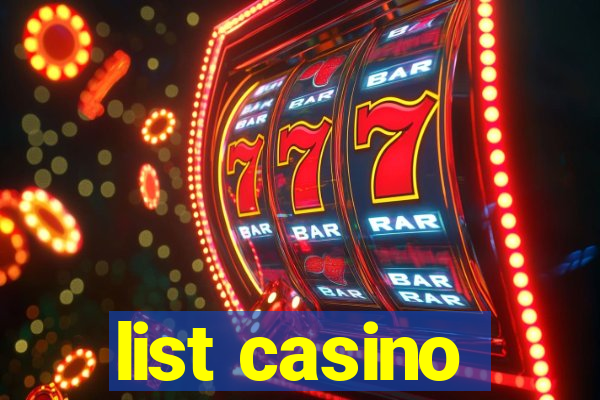 list casino