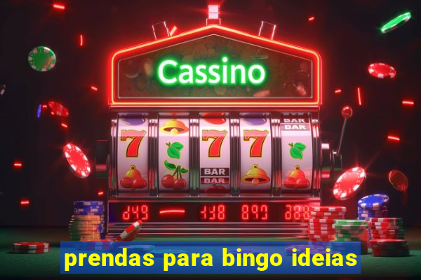 prendas para bingo ideias