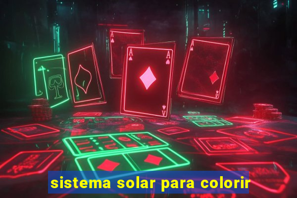 sistema solar para colorir