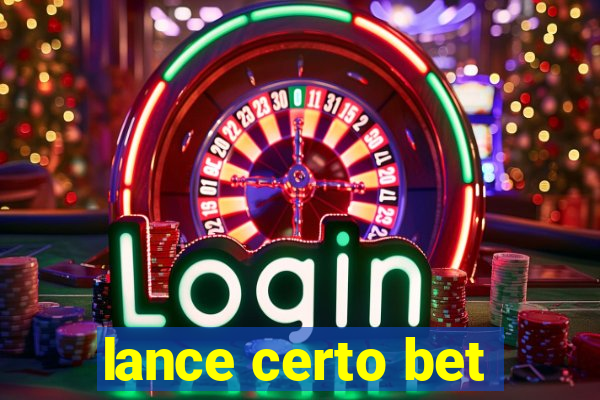 lance certo bet