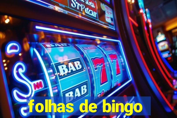 folhas de bingo