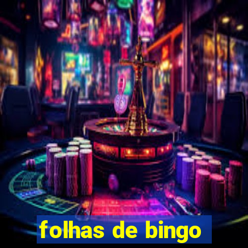 folhas de bingo