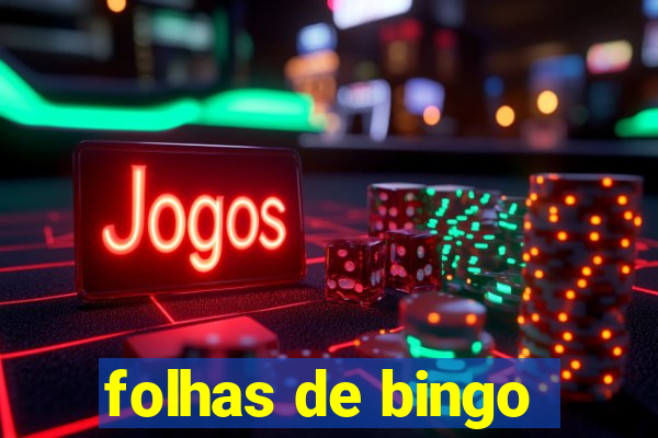 folhas de bingo