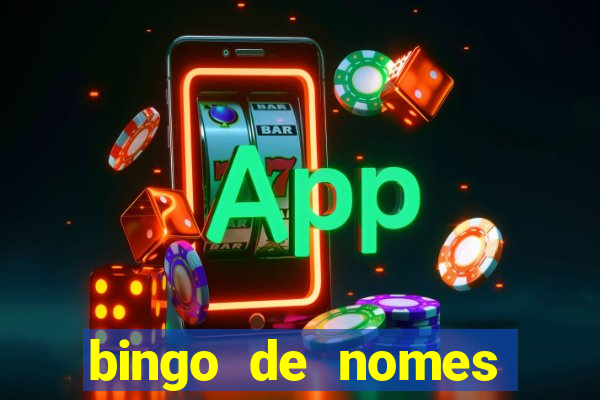 bingo de nomes educa??o infantil