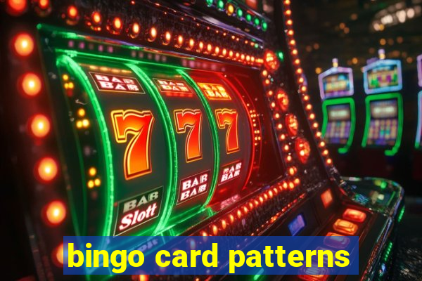 bingo card patterns