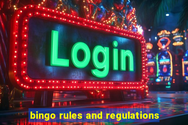 bingo rules and regulations