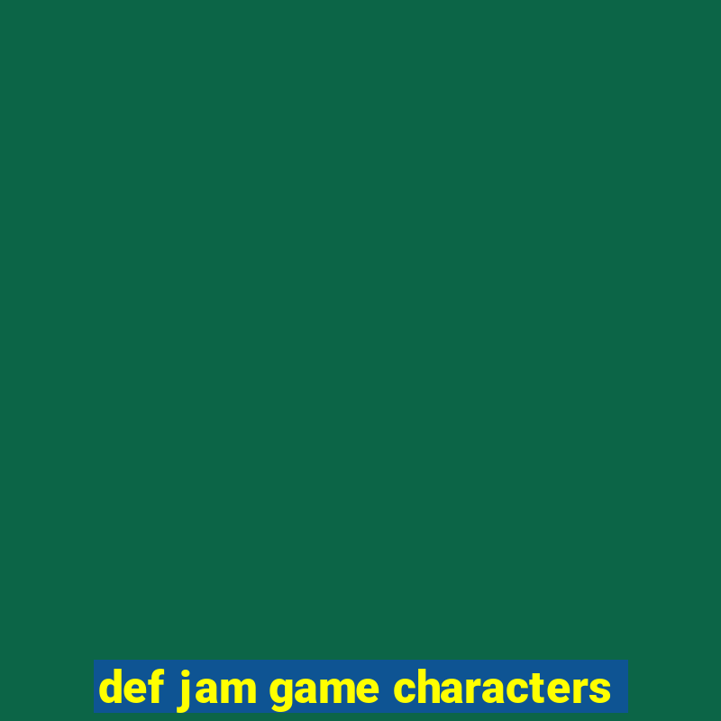 def jam game characters