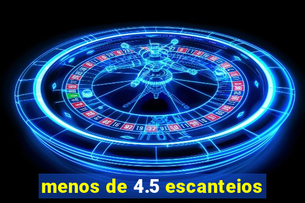 menos de 4.5 escanteios