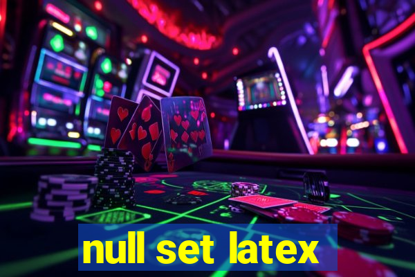 null set latex