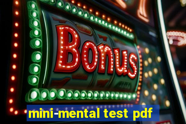 mini-mental test pdf