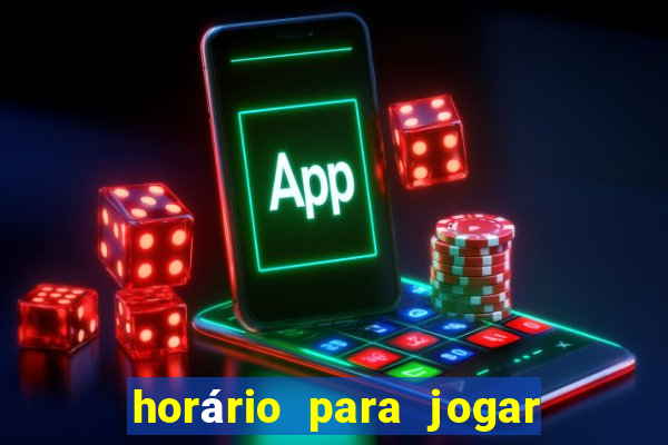 horário para jogar fortune tiger hoje