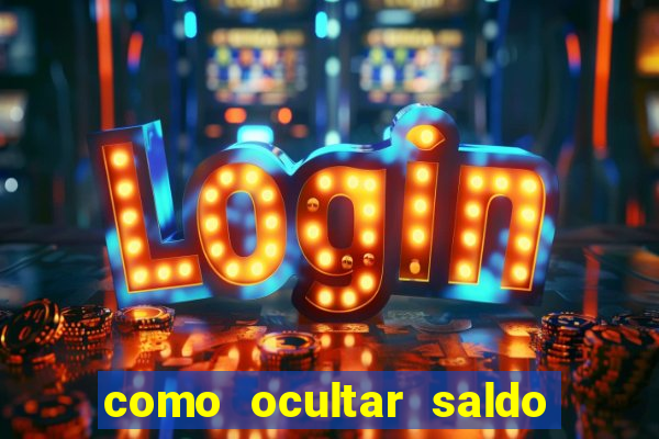 como ocultar saldo na betfair