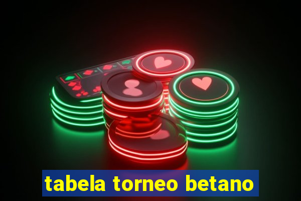 tabela torneo betano