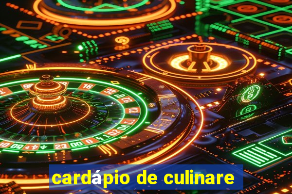 cardápio de culinare