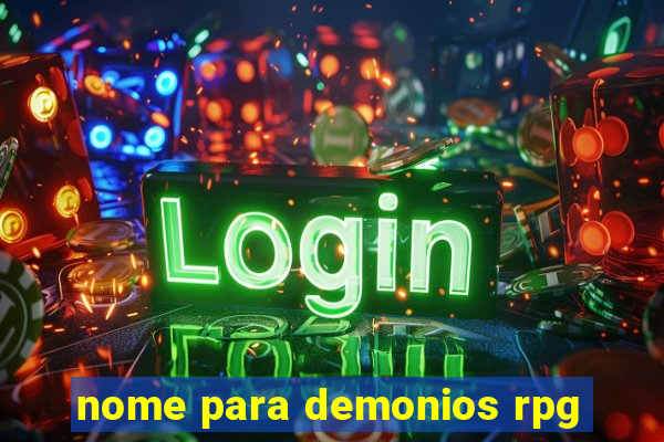 nome para demonios rpg