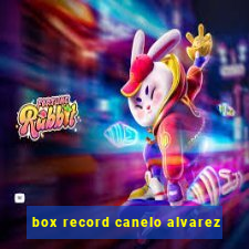 box record canelo alvarez