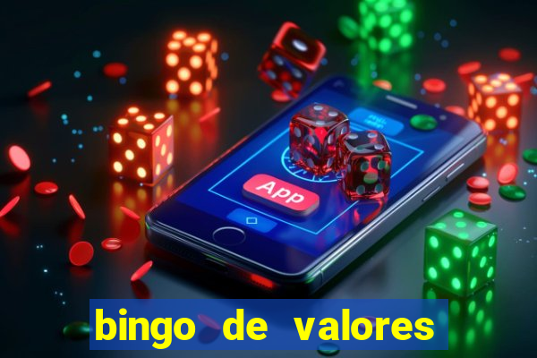 bingo de valores para imprimir