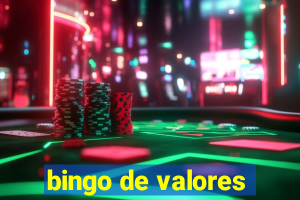 bingo de valores