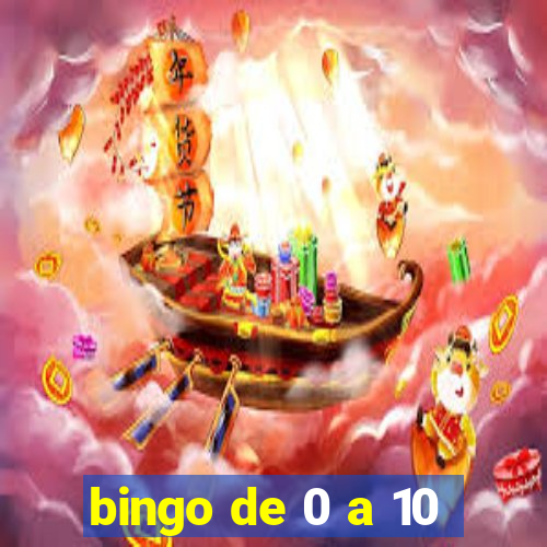 bingo de 0 a 10