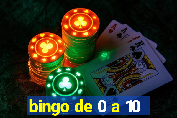 bingo de 0 a 10