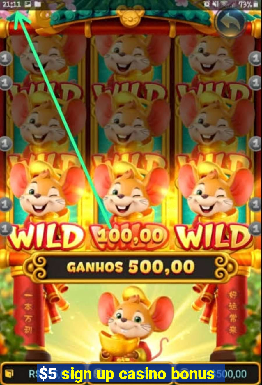 $5 sign up casino bonus