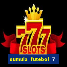 sumula futebol 7 society excel