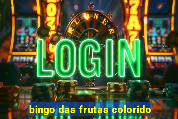 bingo das frutas colorido