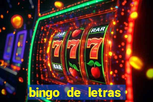 bingo de letras colorido para imprimir