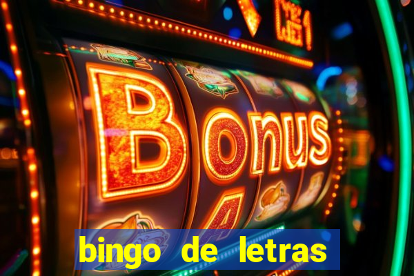 bingo de letras colorido para imprimir