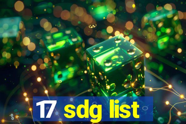 17 sdg list