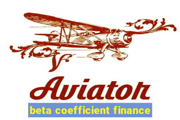 beta coefficient finance